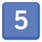 Keycap Digit Five emoji on Facebook